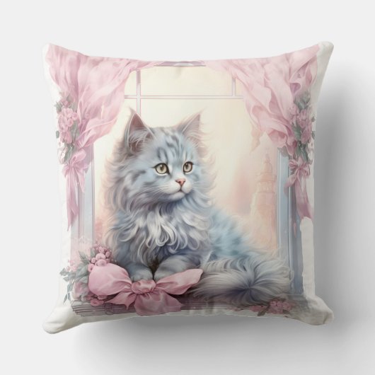 Coussin Cavalier rose Gris Kitten (Verso)