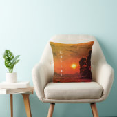 Coussin Cavtat, Croatie vue sur Sunset 1974 Filtre café (Chaise)