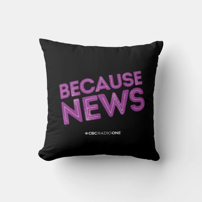 Coussin CBC Parce que les nouvelles (Recto)