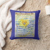 Coussin Ce que le cancer ne peut pas faire Blue & Gold Jet (Couverture)