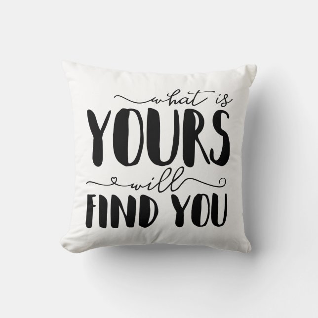 Coussin Ce Que Vous Trouverez Vous Typographie (Recto)