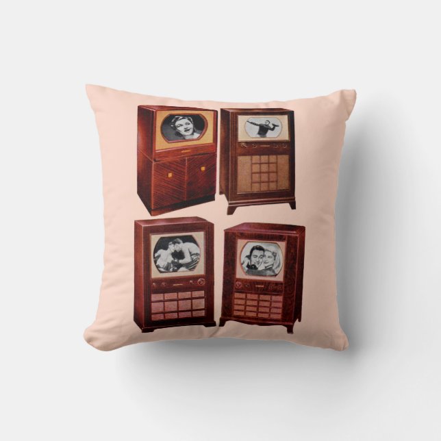 Coussin Ce qui se passe à la télévision (Recto)