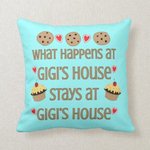 Coussin Ce qui se produit au carreau de la Chambre de GiGi