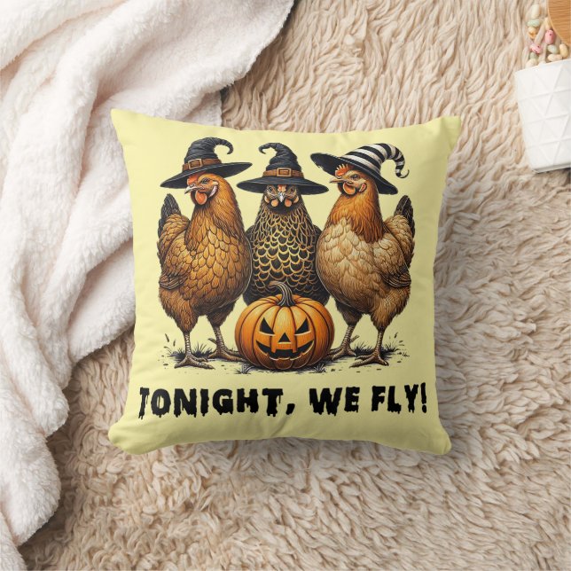 Coussin Ce Soir, Nous Avons Volé Drôle Poulet Halloween (Couverture)