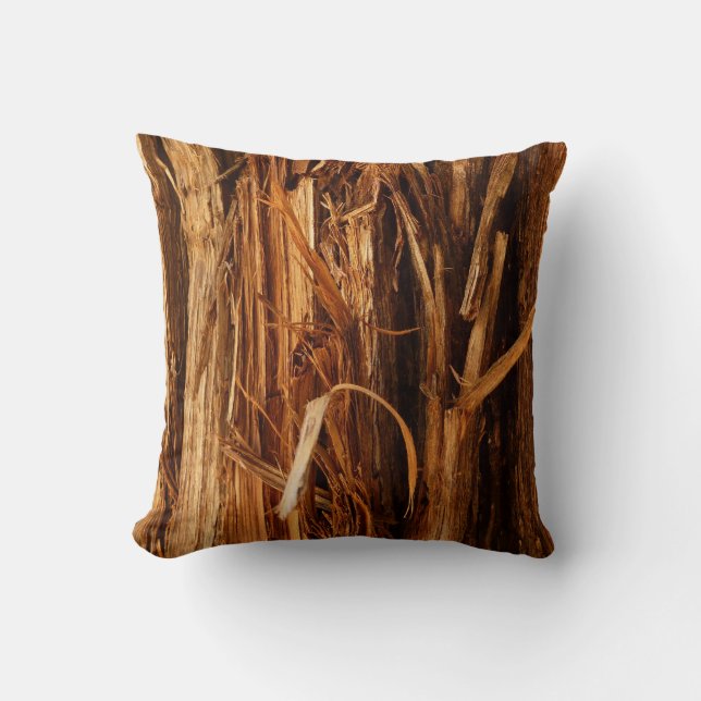 Coussin Cèdre texturé en écorce de bois (Recto)