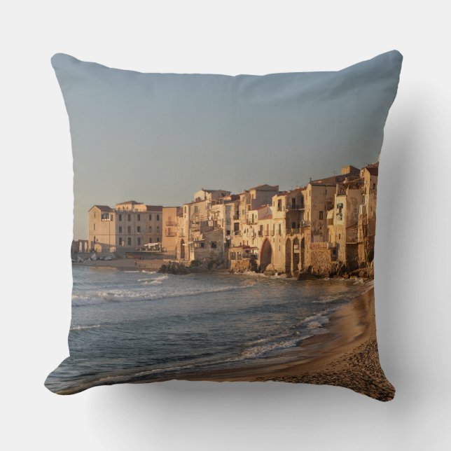 Coussin Cefalu, ville de bord de la mer en Sicile (Recto)