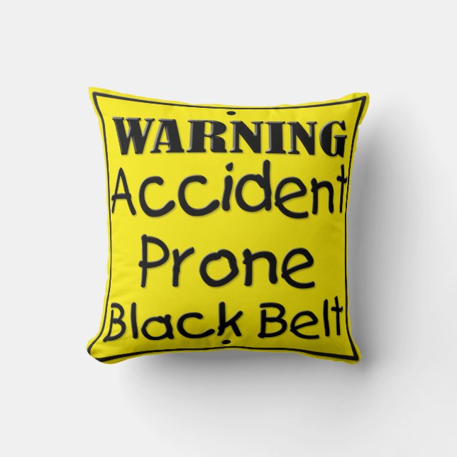 Coussin Ceinture noire à risque d'accident (Recto)