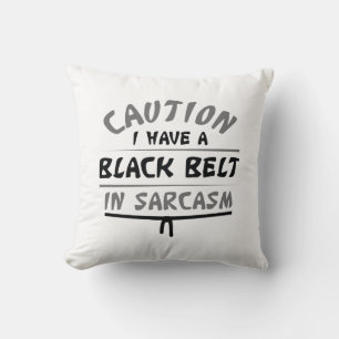 Coussin Ceinture Noire de Sarcasme