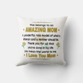 Coussin  Cela Appartient À Une Maman Extraordinaire. Mère (Verso)