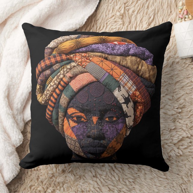 Coussin Celebrating Colorful Black Women Throw Pillow (Couverture)