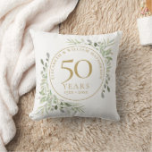 Coussin Célébration chic d'anniversaire de mariage de 50 a (Couverture)