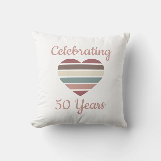 Coussin Célébration de 50 ans de mariage (Recto)