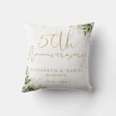 Coussin Célébration de 50 ans de mariage Floral de verdure (Verso)