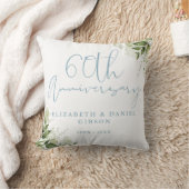 Coussin Célébration de 60 ans de mariage avec verdure flor (Couverture)