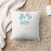 Coussin Célébration de ballon bébé garçon bleu (Couverture)