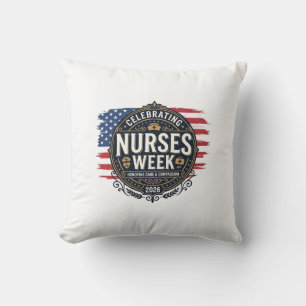 Coussin Célébration de la Semaine des infirmières 2026 Vin