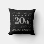Coussin Célébration de notre 20e anniversaire (Recto)