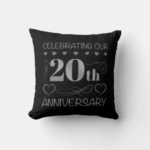 Coussin Célébration de notre 20e anniversaire
