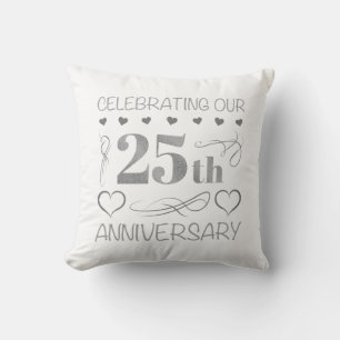 Coussin Célébration de notre 25e anniversaire