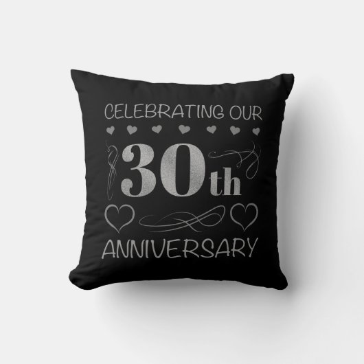 Coussin Célébration de notre 30e anniversaire (Recto)
