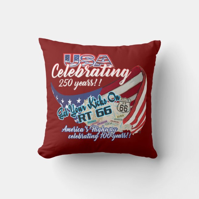 Coussin célébration des 250 ans d'indépendance des États-U (Recto)