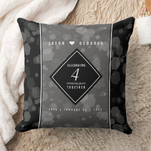 Coussin Célébration élégante du 4ème anniversaire de maria