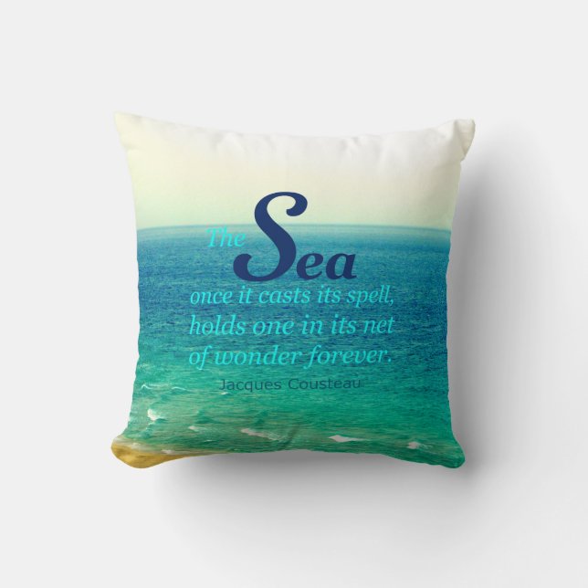 COUSSIN CÉLÈBRE DE COUSTEAU DE JACQUES DE CITATION (Recto)