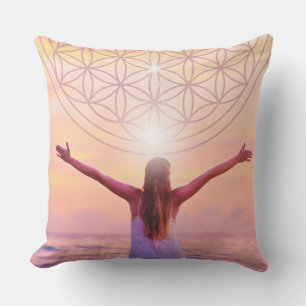 Coussin Célébrez votre vie Fleur de la vie Jeu d'oreiller