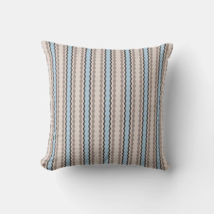 Coussin Celestia Softwave Rayé bleu poudré et taupe