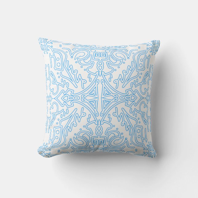 Coussin Celestial Azure Tide (Recto)
