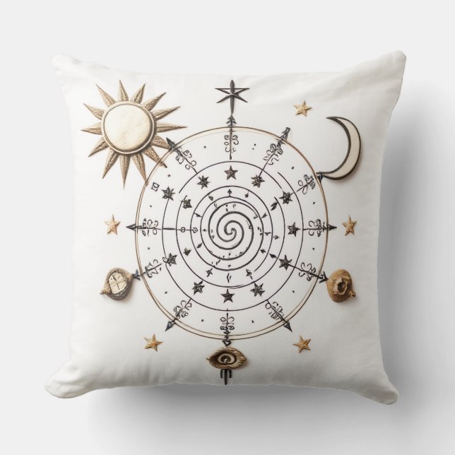 Coussin Celestial Balance Throw Pillow (Recto)