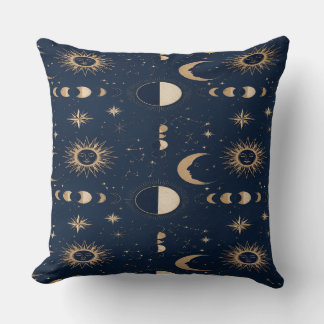 Coussin Celestial Moon Stars Pillow