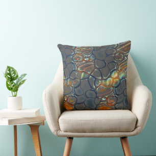 Coussin Cellules grises brûlées avec taché à or doux lumiè