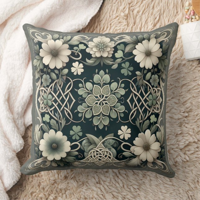 Coussin Celtic Clover Floral Charm (Couverture)