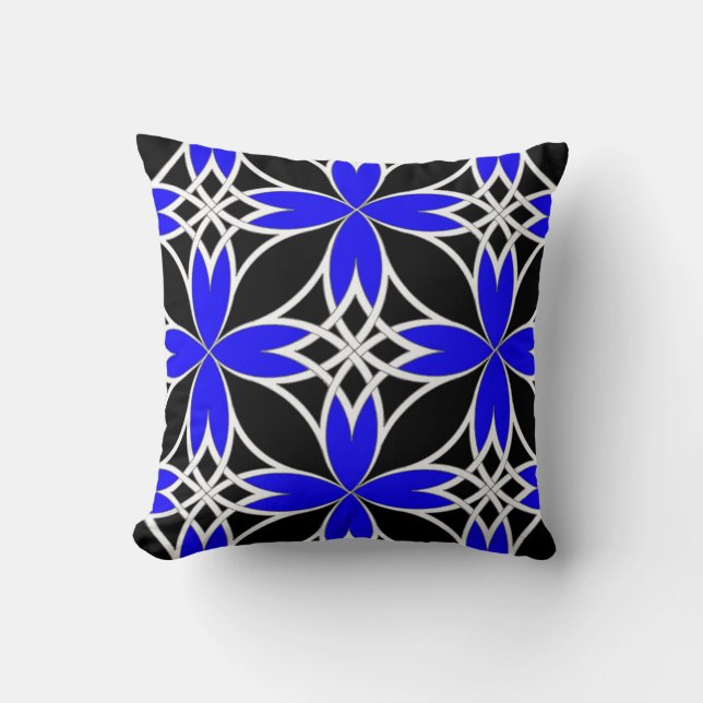 Coussin Celtic miroir (Bleu inversé) (Recto)
