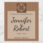 Coussin celtique en crème et Étiquette de vin roui (Étiquettes simples)