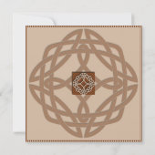 Coussin celtique en Faire-part de mariage crème et (Dos)