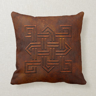 Coussin celtique rouillé de noeud