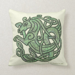 Coussin celtique vert de Mojo de cheval