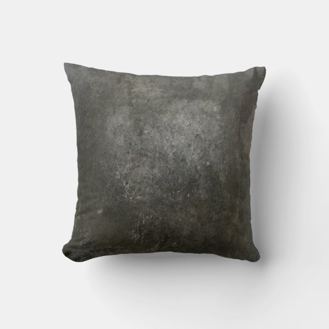 Coussin Cement Grunge foncé Gritty (Recto)