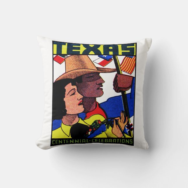 Coussin Centenaire du Texas 1936 (Recto)