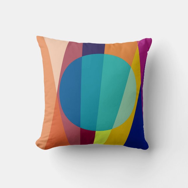 Coussin Cercle arrière - plan motif géométrique (Recto)