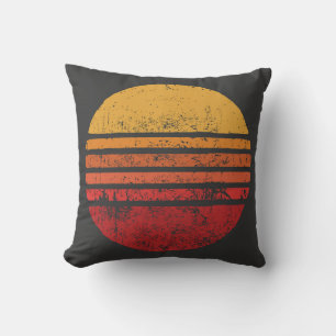 Coussin Cercle de groncs Vintages du soleil Illustrationsv