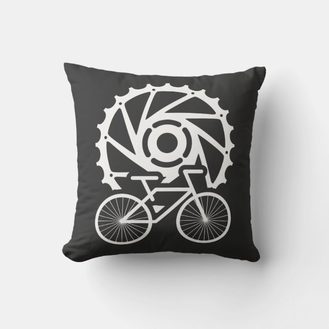 Coussin Cercle de la chaîne de vélos (Recto)