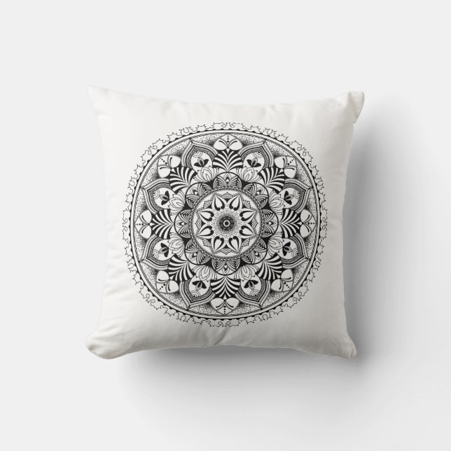 Coussin Cercle de mandala (Recto)
