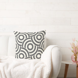Coussin Cercle gris et ivoire Lien Design OreillerModerne