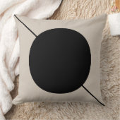 Coussin Cercle moderne en noir et ivoire géométrique (Couverture)