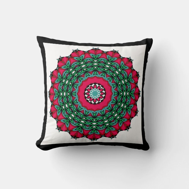 Coussin Cercle ornementale abstraite mandala ornementale p (Recto)