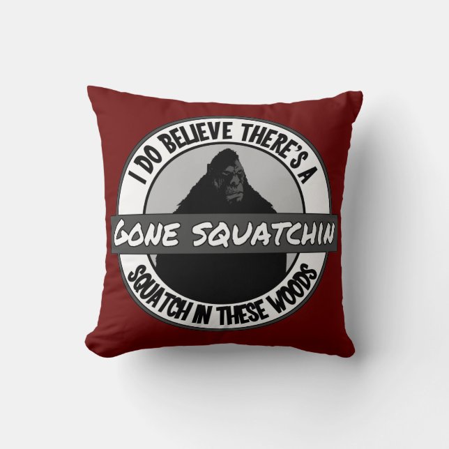 Coussin Cercle - Squatchin allé - Squatch en ces bois (Recto)