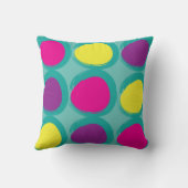 Coussin Cercles Abstraits Aquarelle (Verso)